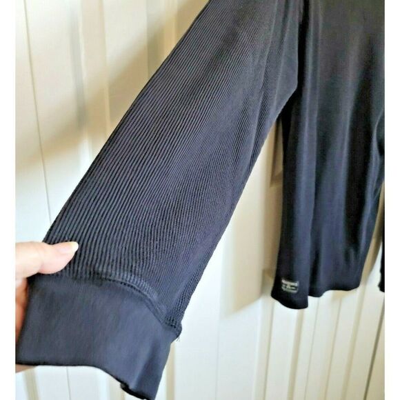 Akademiks Men's XL Black Ribbed Crewneck T-Shirt Long Sleeve‎ - Picture 4 of 5